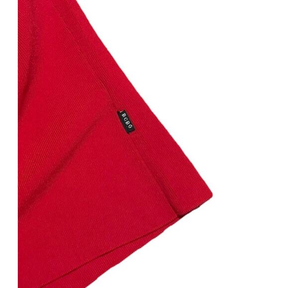 BCBG Max Azria Red Black Knit Tank Top Sz Large Vintage Y2K Stretch Sleeveless - Picture 5 of 7